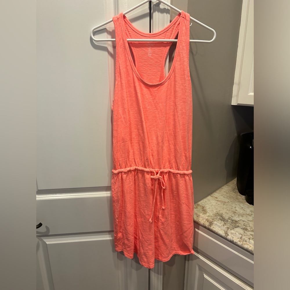 Women’s Gap Dress sleeveless Medium Coral Neon